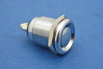 Stainless steel button, brass body, screw terminals