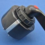 Interrupteur rotatif – levier en plastique noir et lampe d'avertissement rouge intégrale. thumbnail