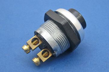 Black knob, metal housing. 10A@12V, two screw terminals