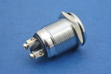 Stainless steel button, brass body, screw terminals