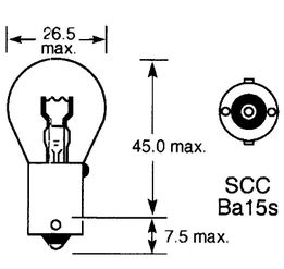 BA15s (un seul contact)