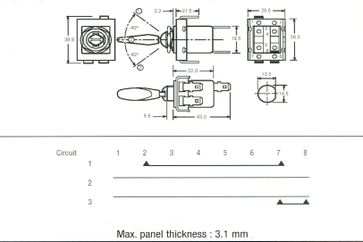 Lucas 31743 SA57 - On/Off/On