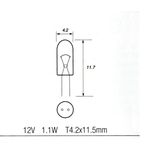 T4.2 X 11.5mm, 12V, 1.1W (514) thumbnail