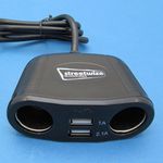 12/24V Cigar Socket Doubler With Twin USB thumbnail