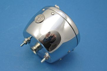 Reproduction black/chrome Lucas ST38 Pork-Pie Light