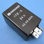 Elektronisches 24V-Blinkrelais mit 3 Flachsteckern  -  positive und negative Masse thumbnail