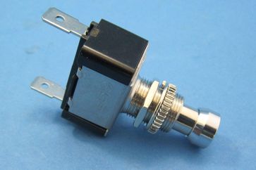 Push/push button switch. Metal button, metal housing