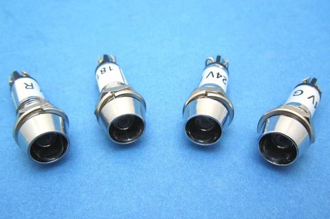 LED Warning Lamp with Nickel Surround