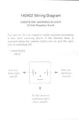 Lights on warning buzzer