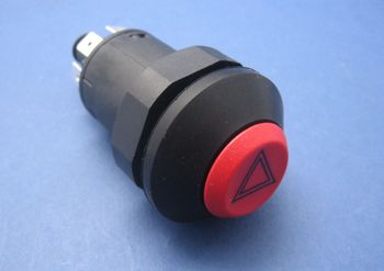 Panel mounted push on hazard switch