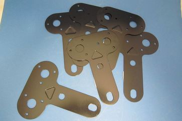 6 x Double trailer socket mounting plates