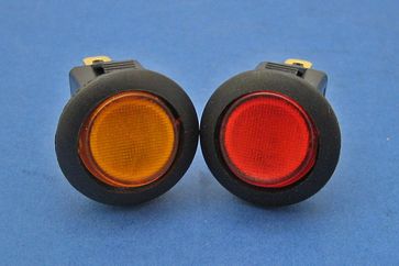 On/off rocker switch - 4.8mm blade terminals, illuminated