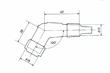 NGK YB05F Suppressed 120° Plug Cap