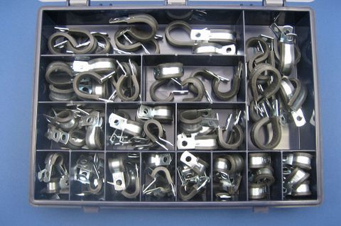 Set P-Klemmschellen aus Stahl