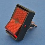 On/off rocker switch - 3 x 6.3mm blade terminals, illuminated thumbnail