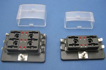 Stecksicherung mit LED-Leuchte (leuchtet bei durchgebrannter Sicherung)