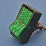 On/off rocker switch - 3 x 6.3mm blade terminals, illuminated thumbnail