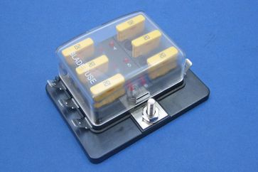 Stecksicherung mit LED-Leuchte (leuchtet bei durchgebrannter Sicherung)
