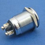 Stainless steel button, brass body, screw terminals thumbnail