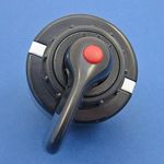 Interrupteur rotatif – levier en plastique noir et lampe d'avertissement rouge intégrale. thumbnail