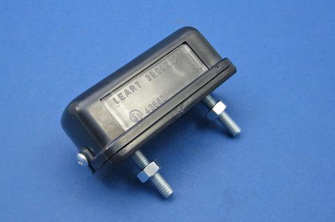 Black plastic number plate lamp (83 x 30 x 35mm)