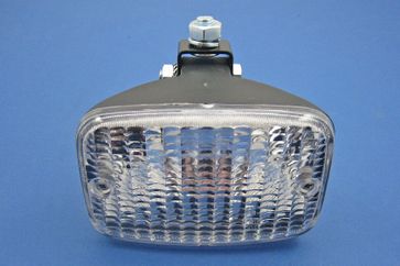 Reversing lamp mounted on an adjustable steel bracket