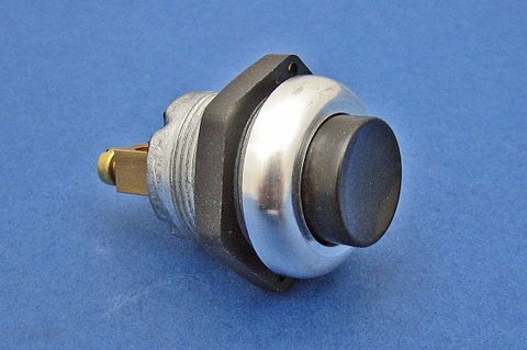 Black knob, metal housing. 10A@12V, two screw terminals