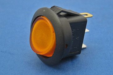 On/off rocker switch - 4.8mm blade terminals, illuminated
