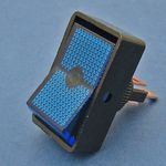On/off rocker switch - 3 x 6.3mm blade terminals, illuminated thumbnail