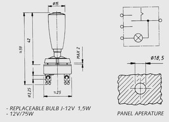 Toggle switch - illuminated large green lever