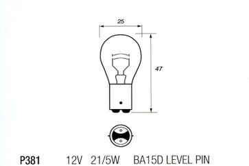 BA15d (Parallel Pins)