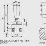 Toggle switch - illuminated large green lever thumbnail