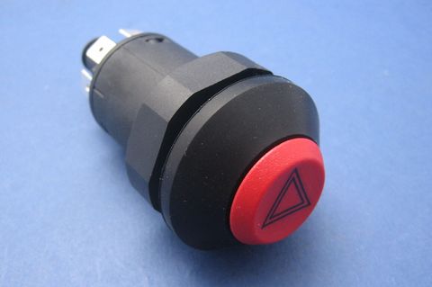 Panel mounted push on hazard switch