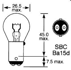 BA15d (Double Contact)