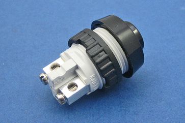 Black knob, plastic housing. Two screw terminals